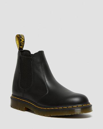 Dr Martens 2976 Slip Resistant Læder Arbejdsstøvler Dame Sort | DK 398TCE